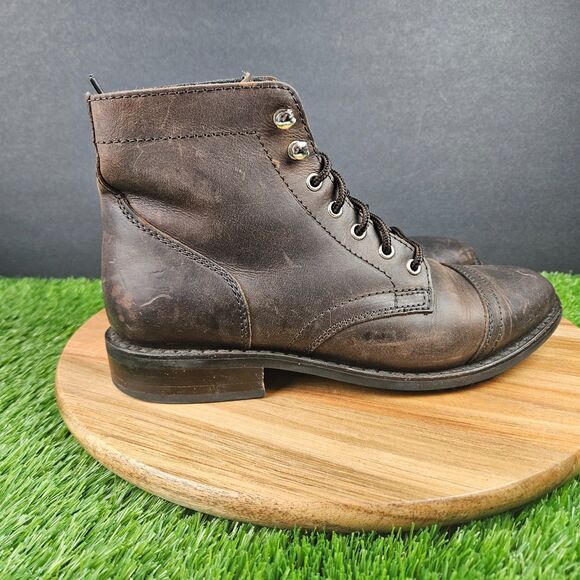 Thursday Boot Company Womens Size 8 Brown Captain Cap Toe Rugged Boot Lace Up - Picture 1 of 12